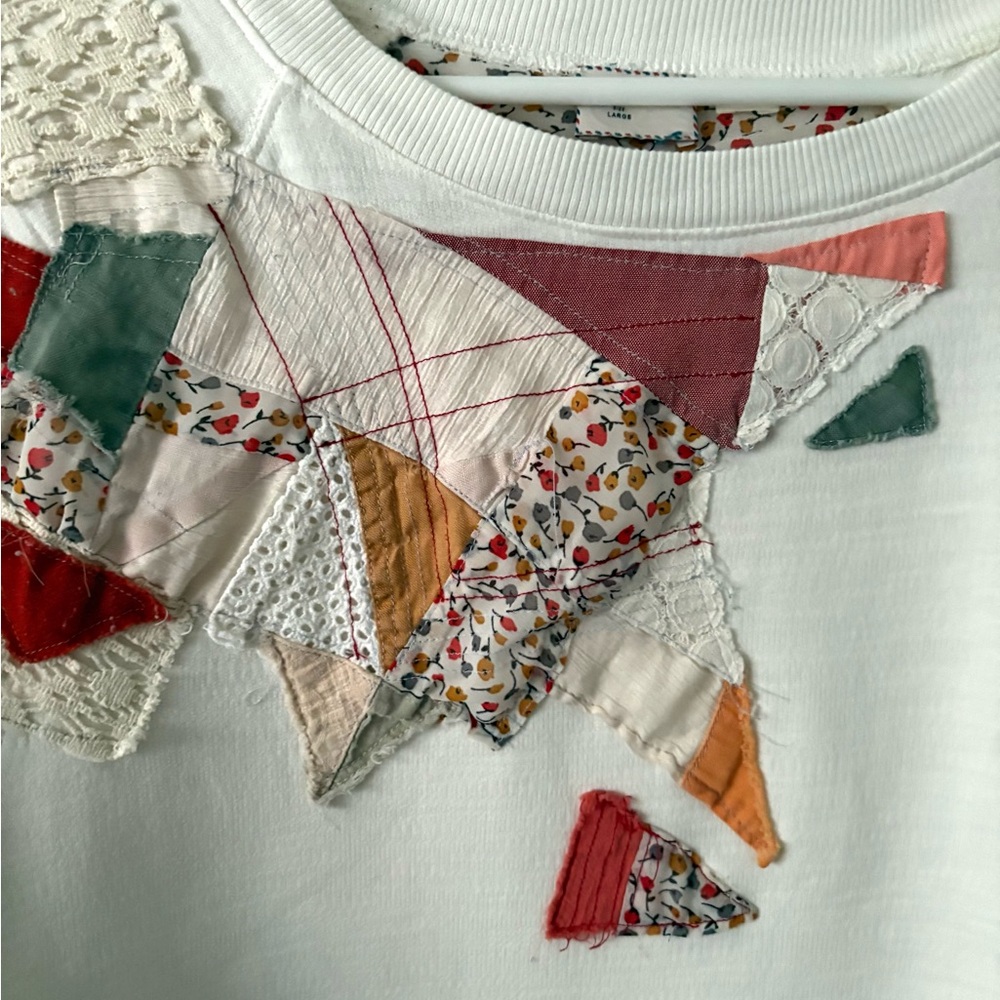 Anthropologie Postmark Patchwork Boxy Boho Short … - image 3